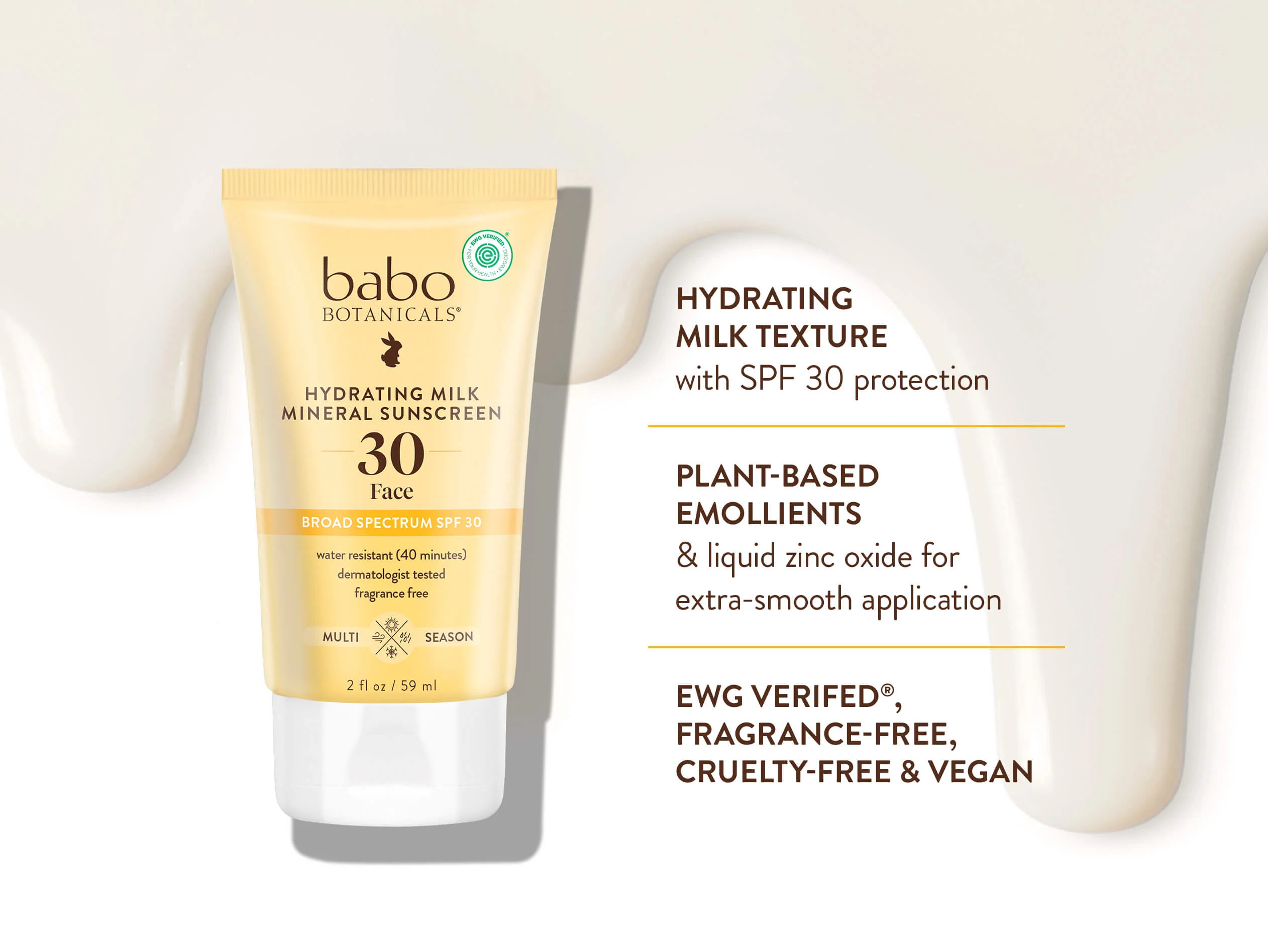 Hydrating Milk Mineral Face Sunscreen SPF30 - Image 4