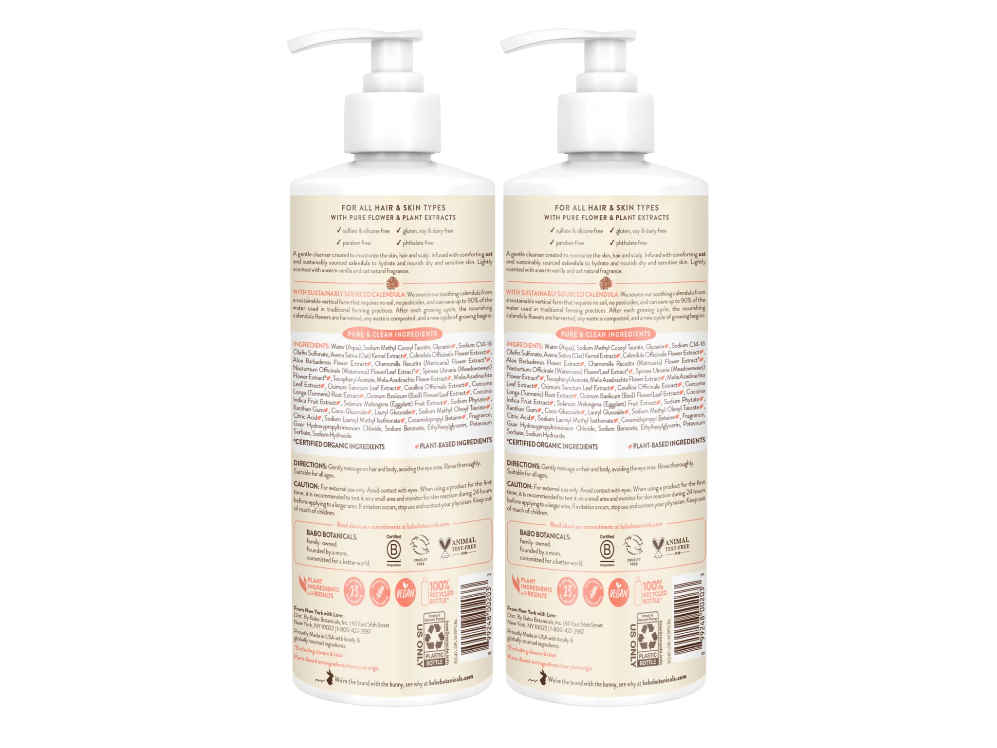 Moisturizing Oat & Calendula Shampoo & Wash Duo - 16 oz - Image 3
