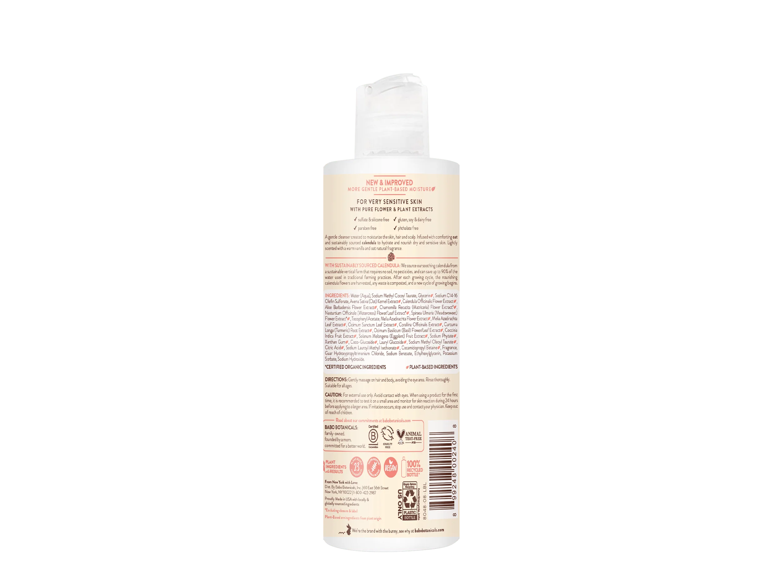 Moisturizing Oat & Calendula Shampoo & Wash Duo - 8 oz - Image 3