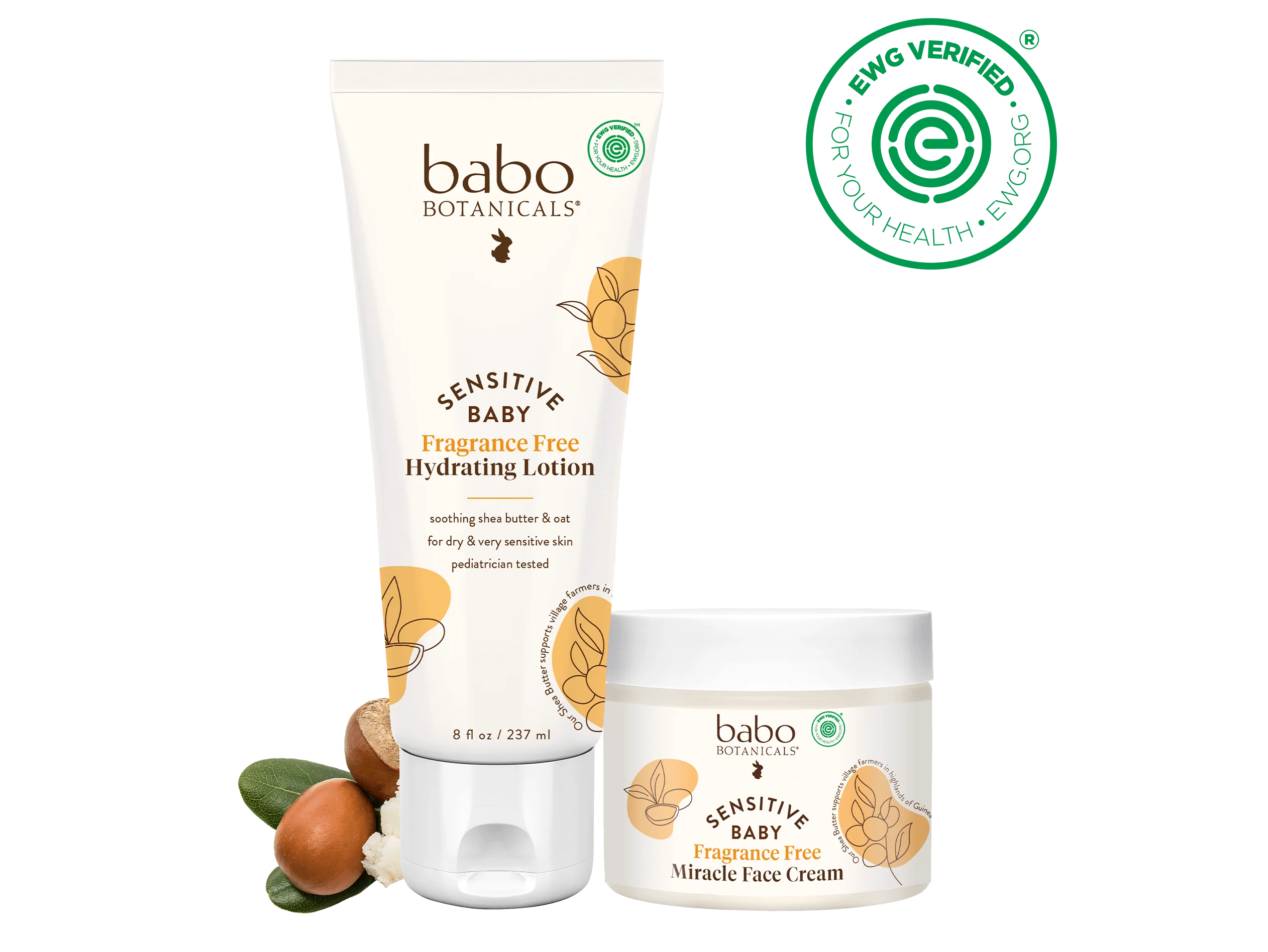 Sensitive Baby Face & Body Hydration Set (Lotion+Cream)